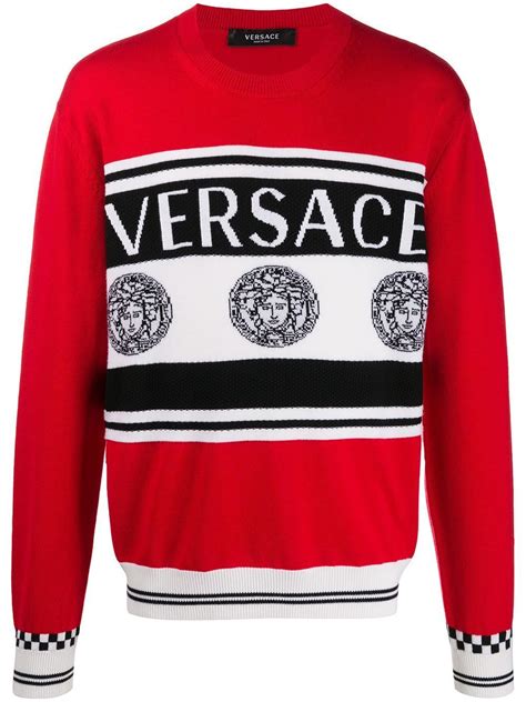 versace red sweater|vintage versace sweater.